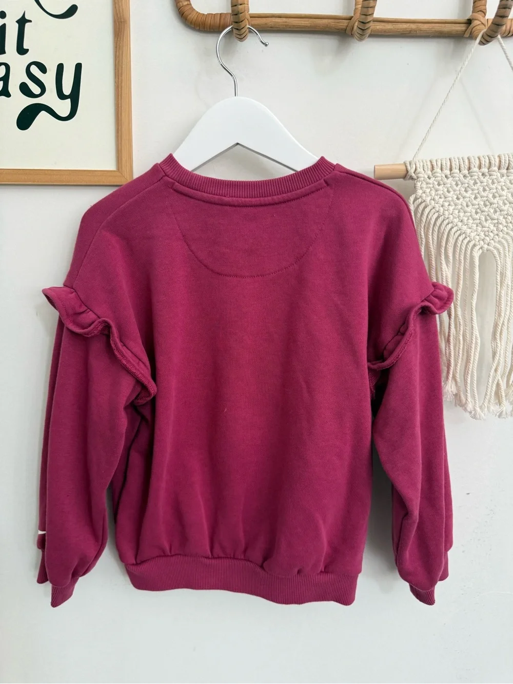 Nike - 5-6y (M) - logo sweatshirt with ruffle sleeves